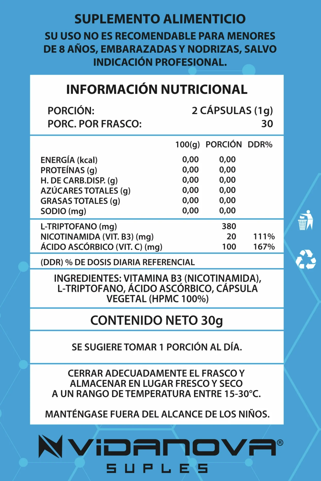 PRECURSOR NAD 1000mg 60caps - Imagen 2