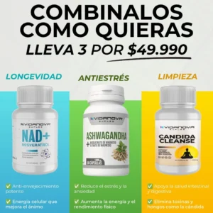 TRIPACK NAD/ASHWAGANDHA/CANDIDA